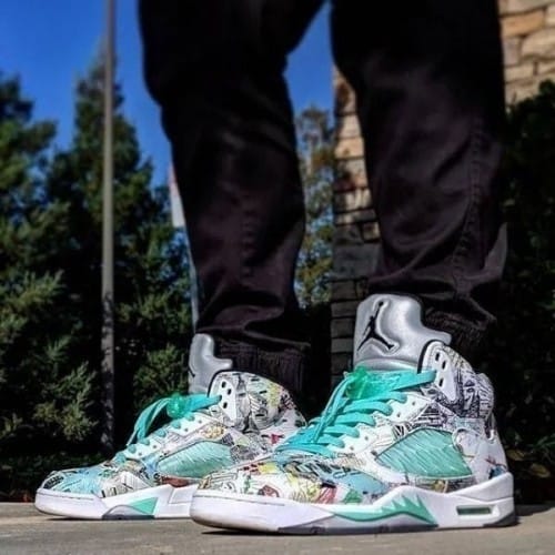 Jordan Retro 5 Wings (Glow In Dark+Reflective)