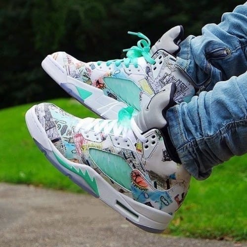 Jordan Retro 5 Wings (Glow In Dark+Reflective)