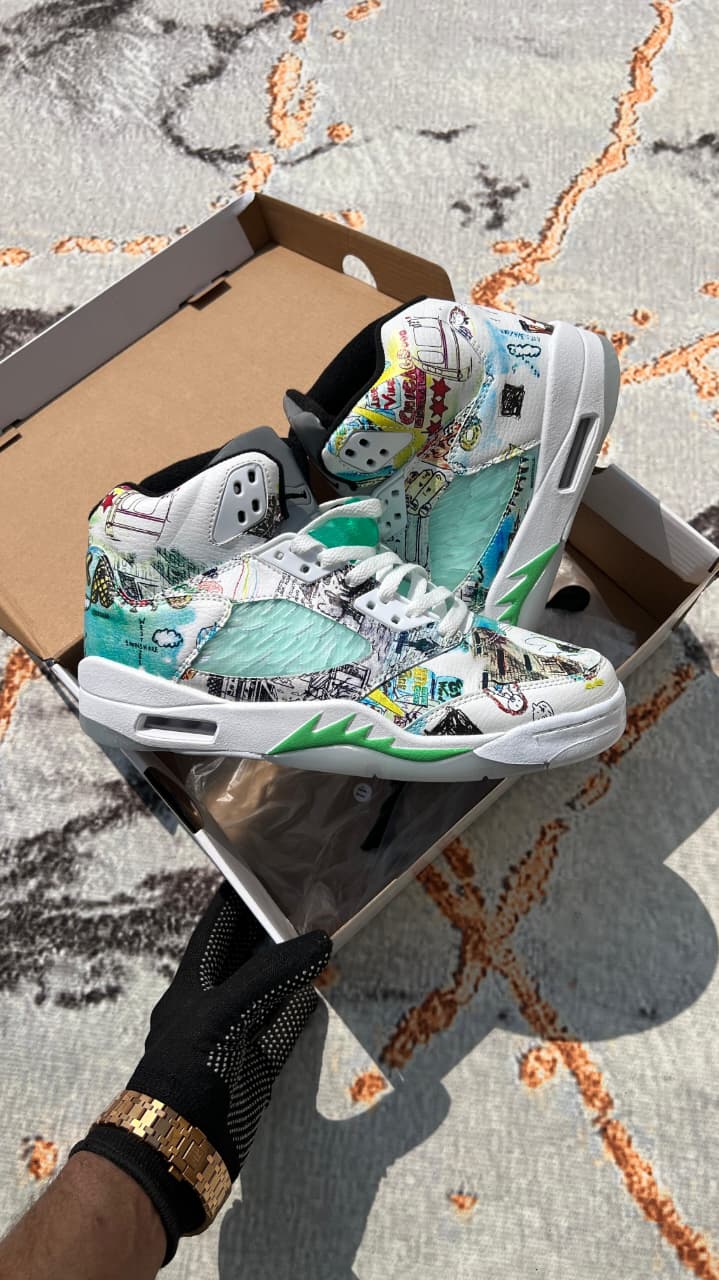 Jordan Retro 5 Wings (Glow In Dark+Reflective)