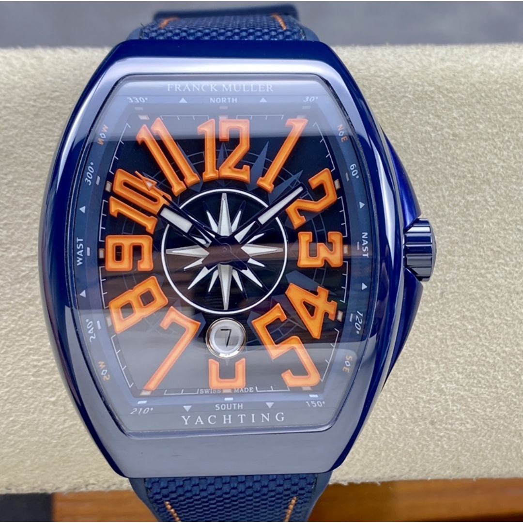 FRANCK MULLER VANGUARD YACHTING BLUE CERAMIC
