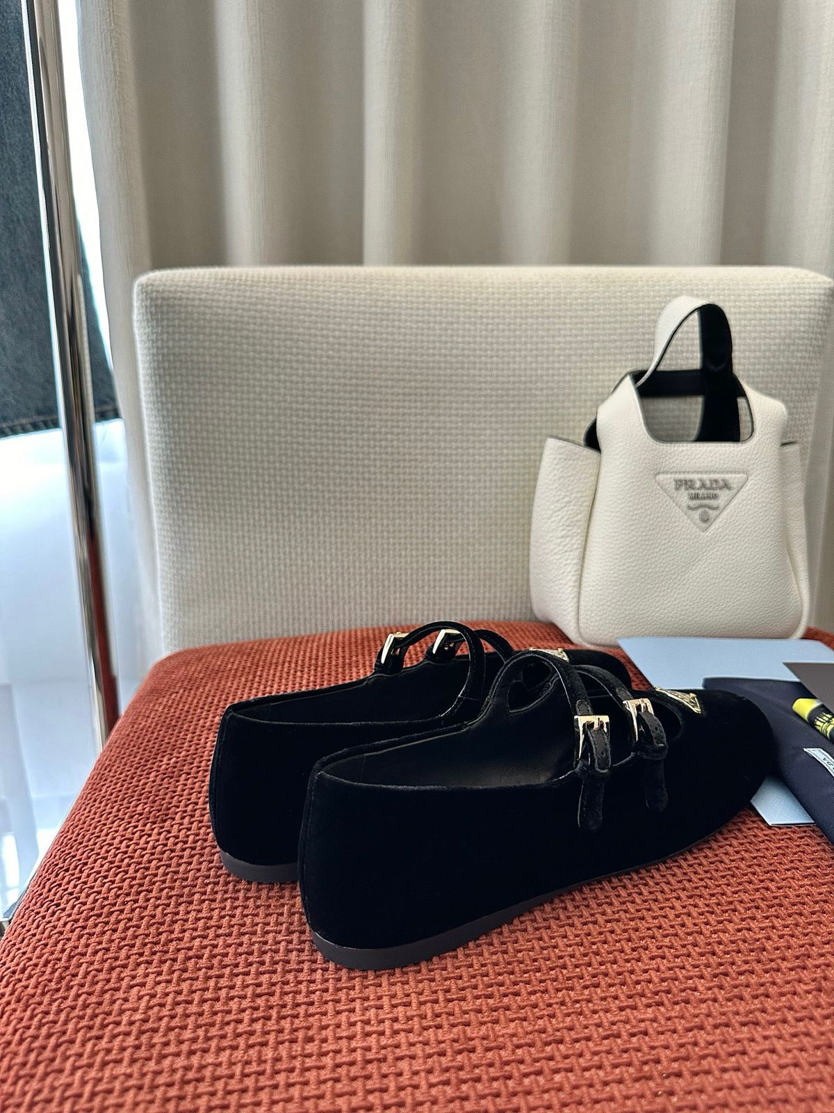 Prada Women's Velvet Ballerinas