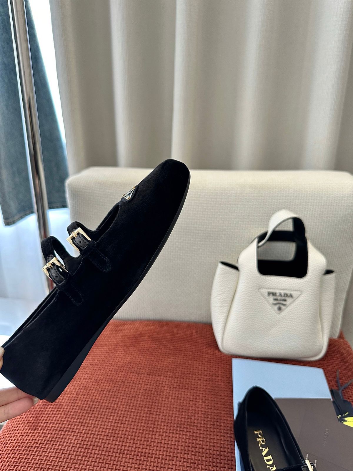 Prada Women's Velvet Ballerinas
