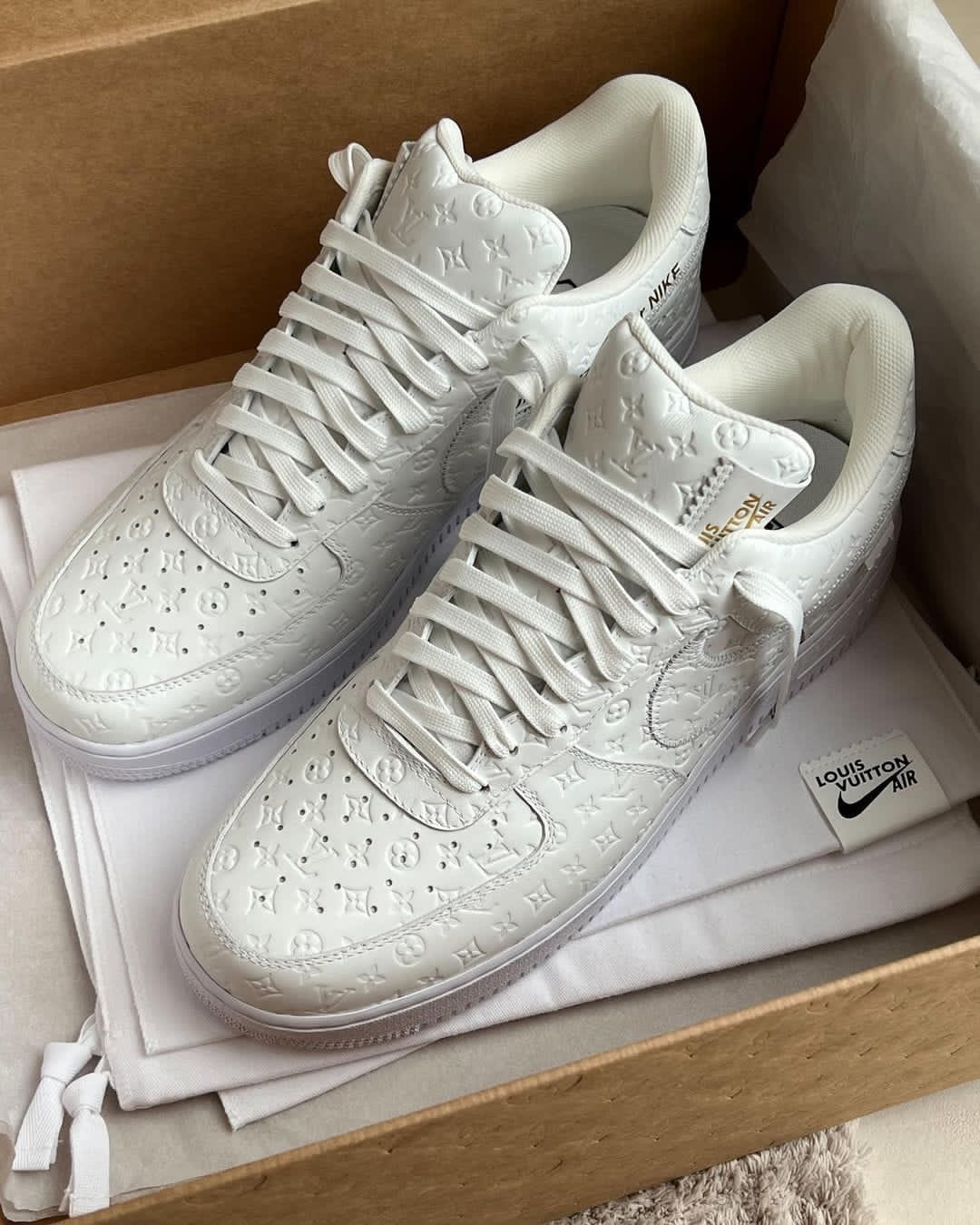 Louis Vuitton x Nikee Virgil Abloh Damier Azur Monogram X AirForce 1